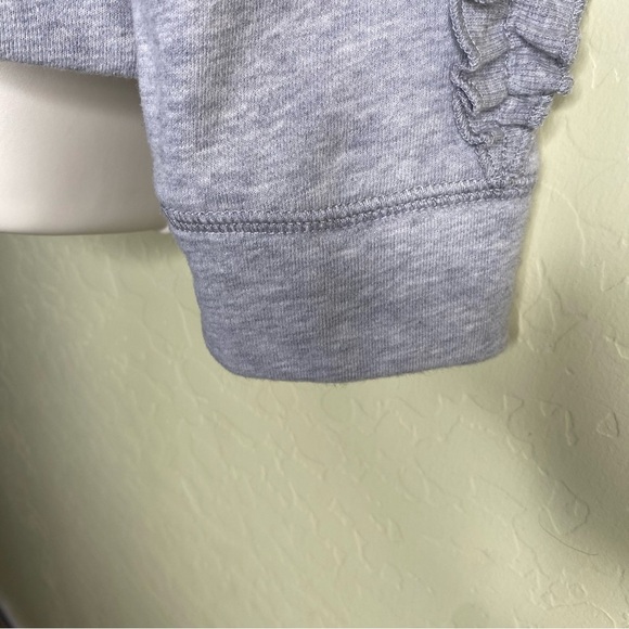 Lauren Ralph Lauren Ruffled Sleeves Pullover Sweatshirt Gray Size L - Picture 10 of 15